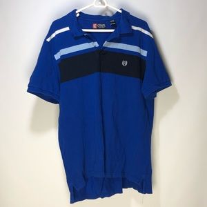 Chaps Blue Short Sleeve Polo Shirt - Size XL